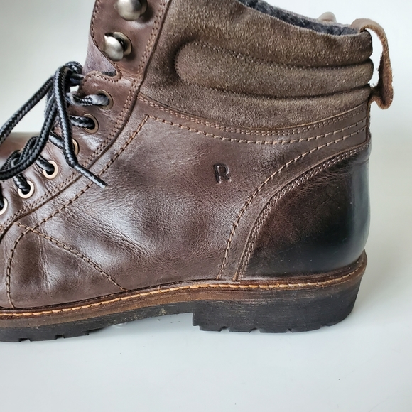 Roan Dino Mens Brown Leather Distressed Lace up Size 11 Boots - Picture 11 of 12